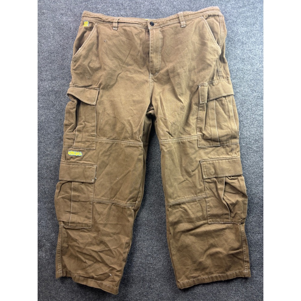 Empyre Cargo Pants Mens 40 Brown Baggy Skate Canvas Multi Pocket Utility